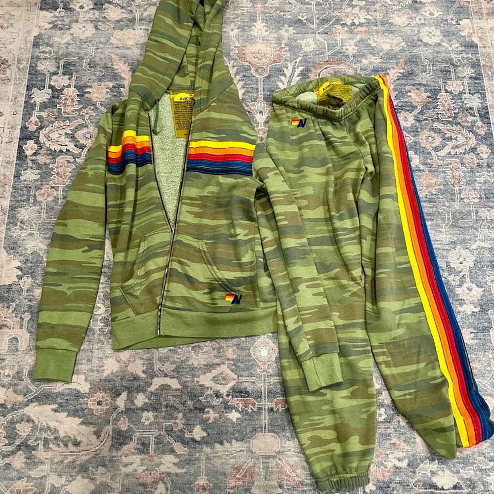 Aviator Nation Camo Five Stripe Sweatsuit